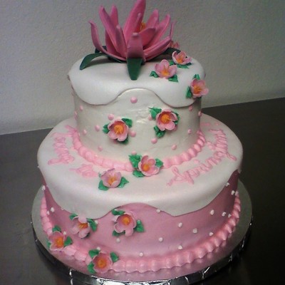 Lotus/cherry Blossom Cake