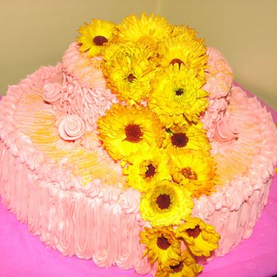 Cake With Natural Flowers