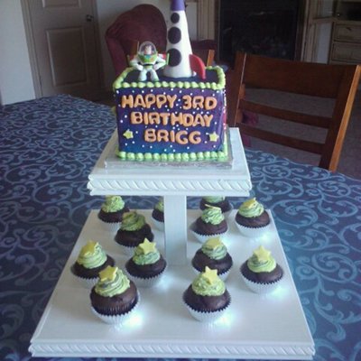 Buzz Lightyear Cupcake Display