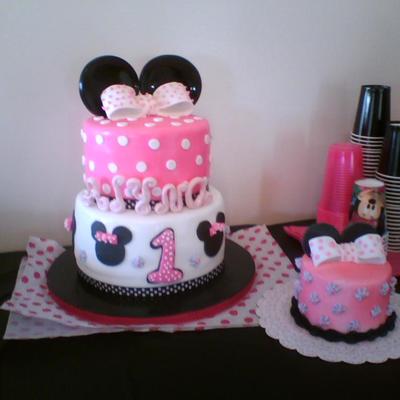 Minnie Mouse Cake W/smash Cake