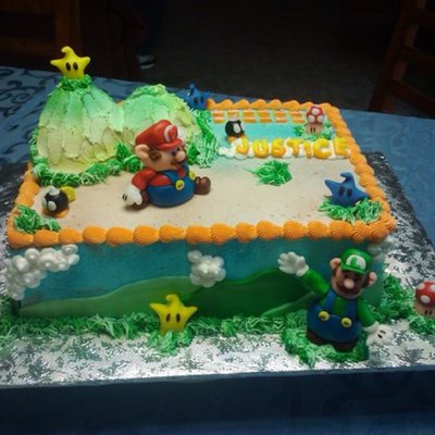 Mario Bros Gaming Cake