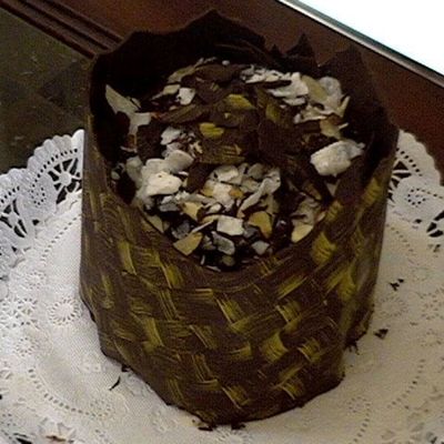 Chocolate Wrapped Almond Joy Cake