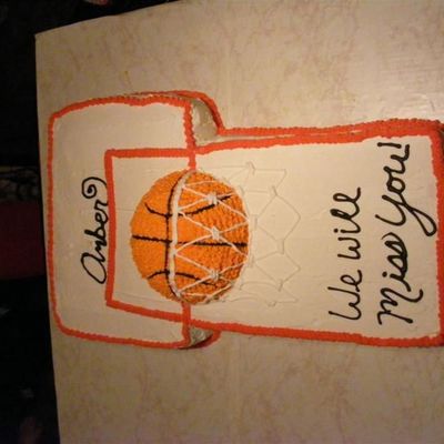 Basketball Going Away Cake