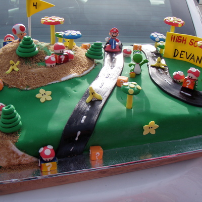 Super Mario Kart Birthday Cakes
