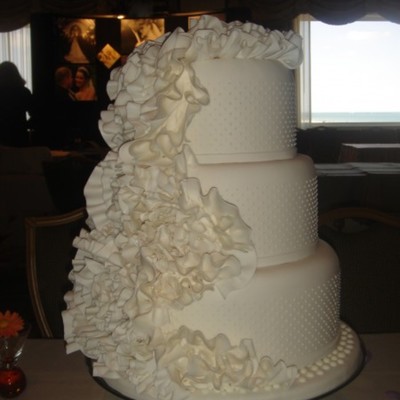 Opera Ruffles Wedding Cake