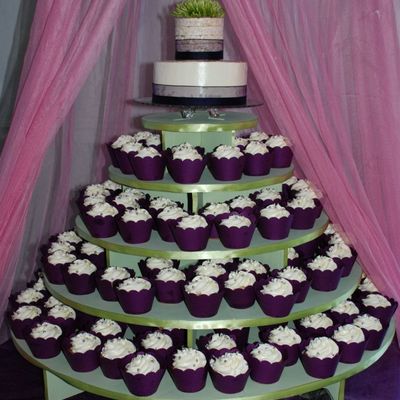 Purple Cupcake Tower