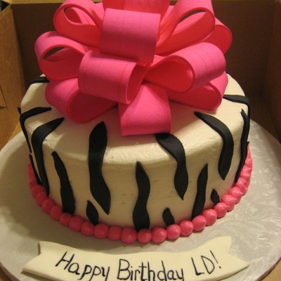 Zebra Birthday Cake