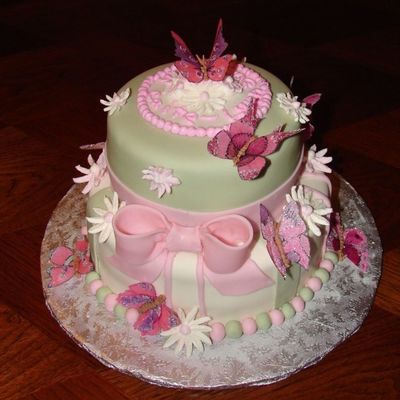 Butterfly Baby Shower Cake