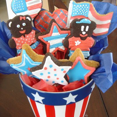 4Th Of July Cookie Bouquet