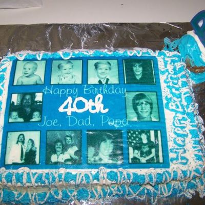 Dad's 40Th Birthday Photo Cake