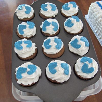 Foot Print Cupcakes