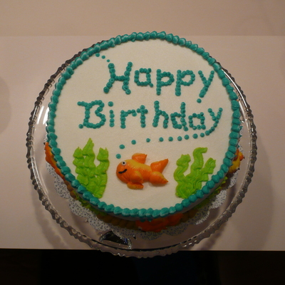 Goldfish Birthday Cake