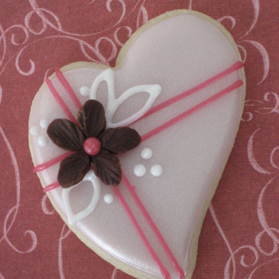 Luster Heart With Modeling Chocolate Flower