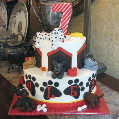 Alex's "lotsa Dogs" Birthday Cake