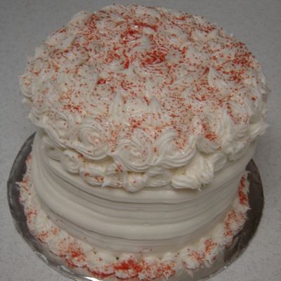 Red Velvet Triple Tier Birthday Cake