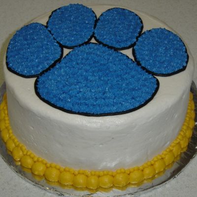 Bobcats / Wildcats School Mascot Paw Print Cake