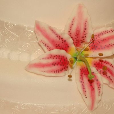 First Wedding Cake Close-Up