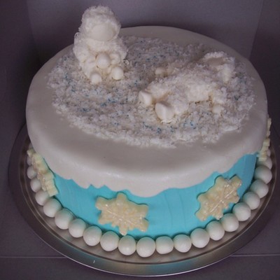 1St Birthday ~ Snowbaby Cake