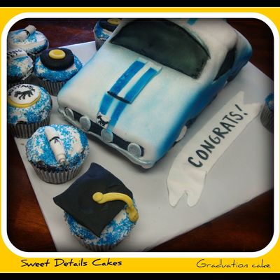 Ford Mustang Graduation Cake