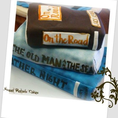 Stacked Books For Groom's Cake