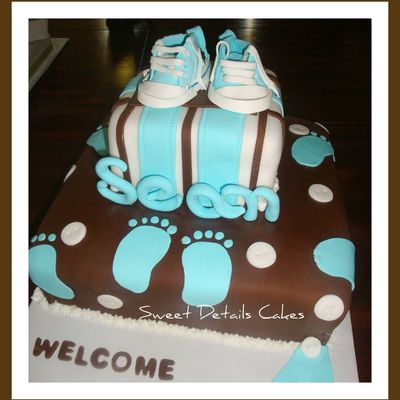 Converse Baby Shower Cake