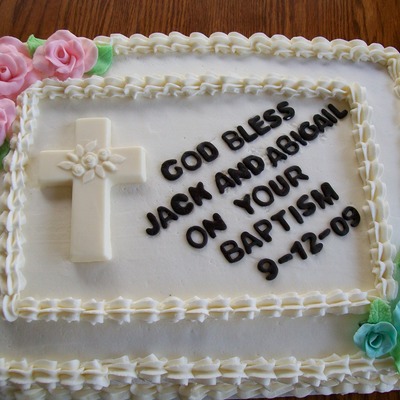 Baptism Cake For Twins Boy And Girl