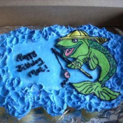 Fishing Cupcake Cake