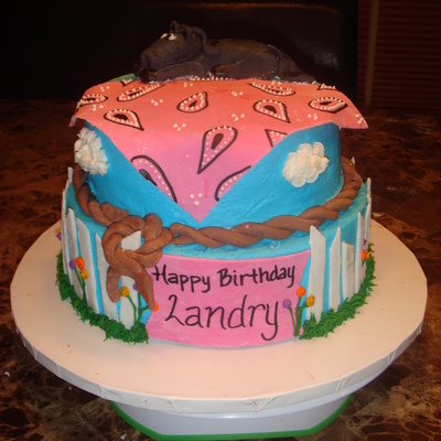 Cowgirl Birthday Cake