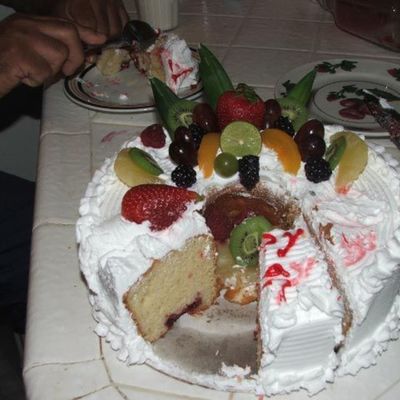 Cake And Fruit