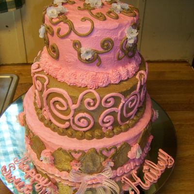 Pink/brown With Flowers