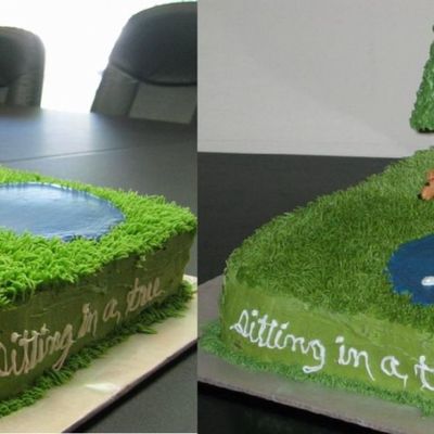 Practice Cake For Groom Cake