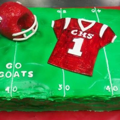 Football Team "good Luck" Cake
