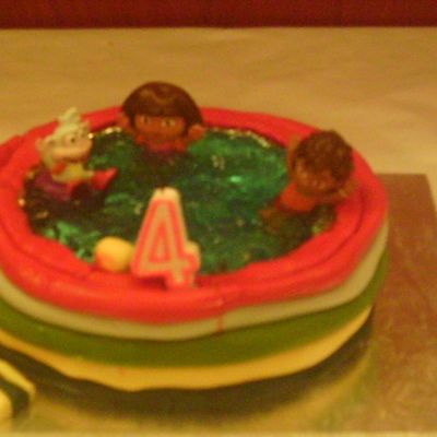Dora The Explorer Paddling Pool Cake