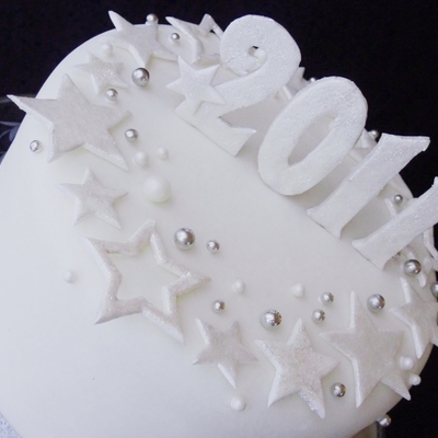 Silver New Year Cake