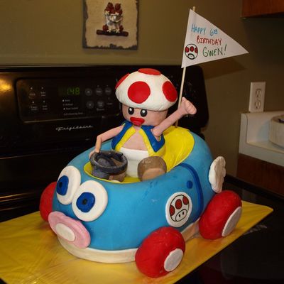 Toad Mario Kart Cake