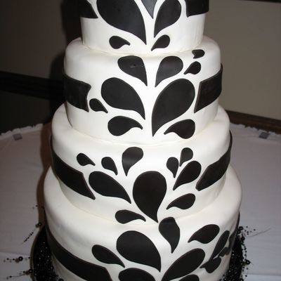 Black And White Wedding Cake