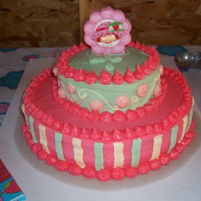 Two Tiered Pink And Green
