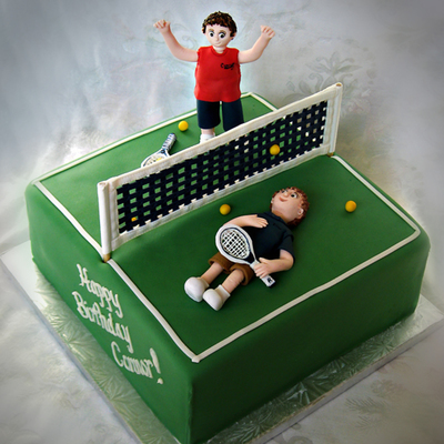 Tennis Cake For Some Sibling Rivalry