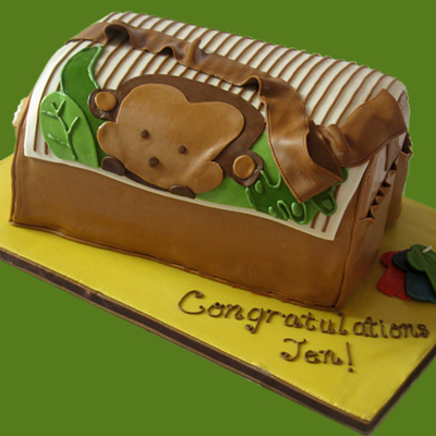 Monkey Diaper Bag Cake