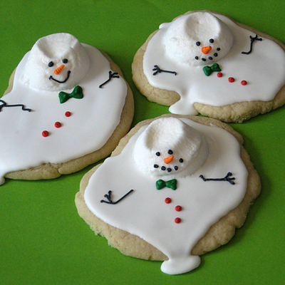 Melted Snowman Cookies