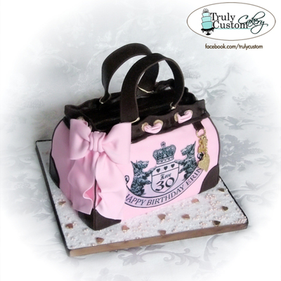 Juicy Couture Style Purse Cake
