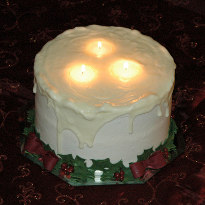 Christmas Candle Cake