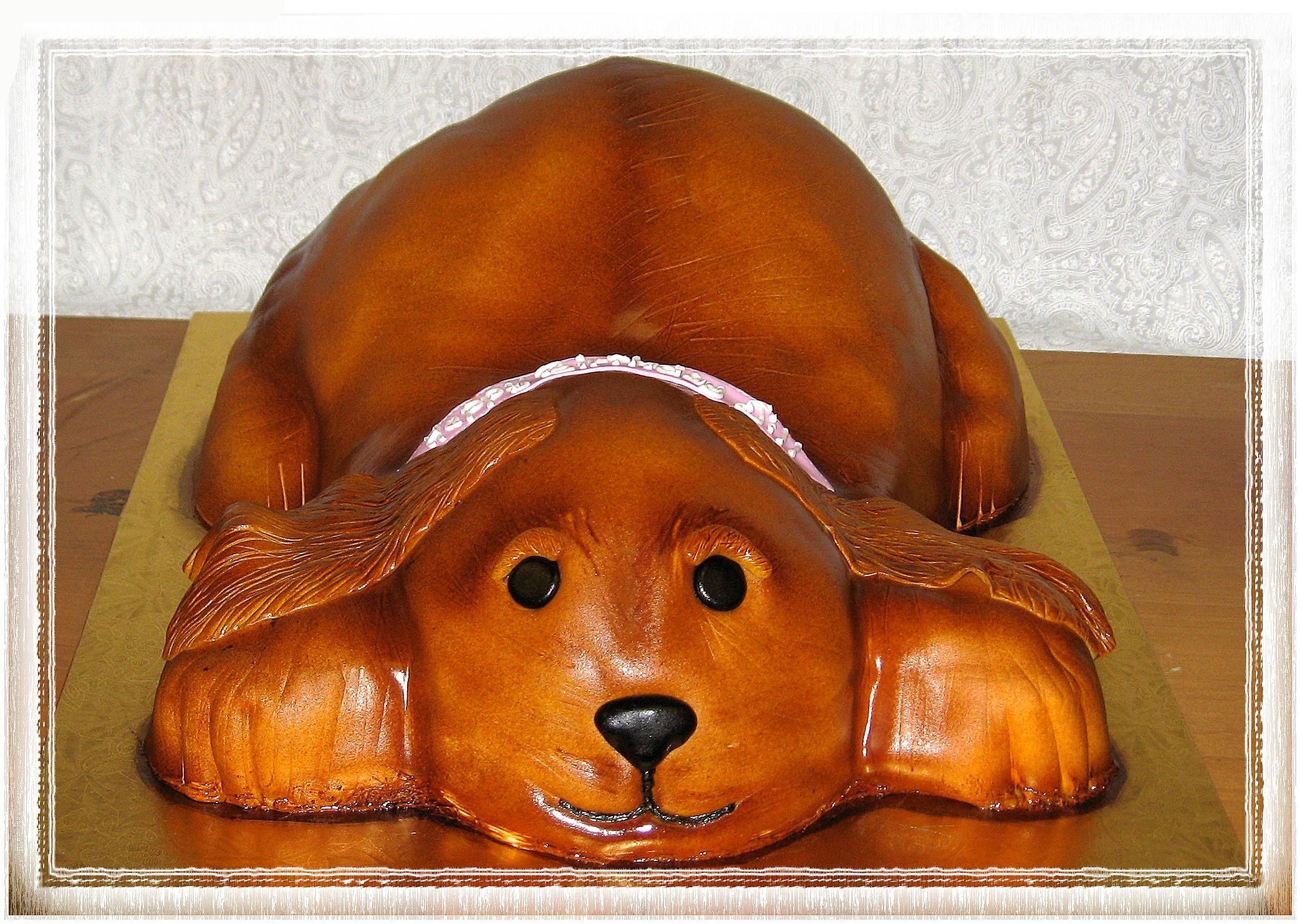Carved Dog Puppy Birthday Cake