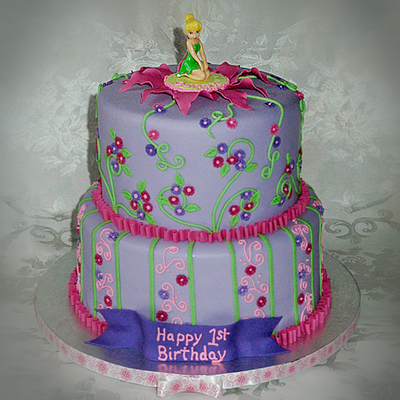 Tinkerbell First Birthday Cake