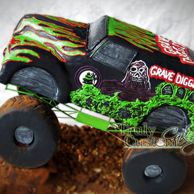 Grave Digger Monster Truck Cake