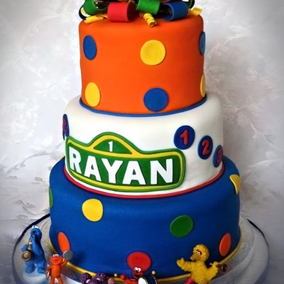 Sesame Street First Birthday Cake