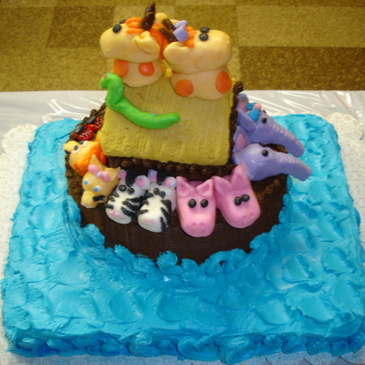 Noah's Ark 1St Birthday Cake