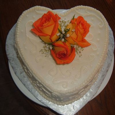 Fall Anniversary Cake W/ Roses