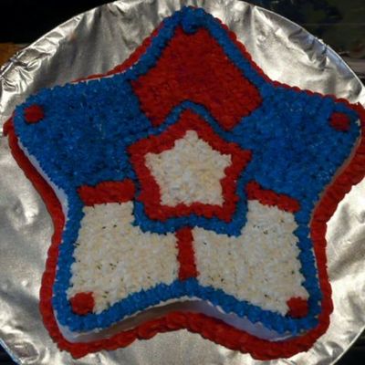 Memorial Day Star Cake Red White And Blue