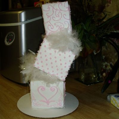 Pink And White Slanted